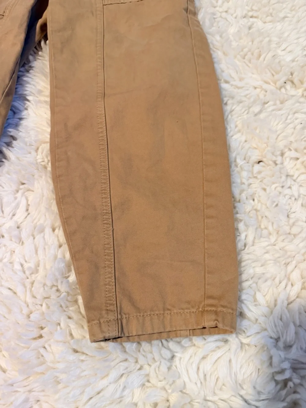 Zara girls size 9 khaki barrel pants